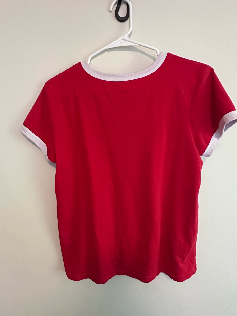 Coca Cola Red Short Sleeve Ringer Tee with White Logo - Picture 2 of 6